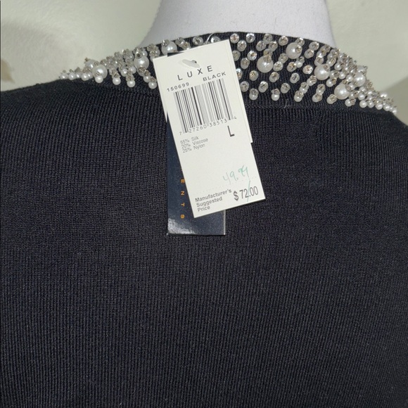 Grace Elements Black Silk Cardigan Silver Embellishments - Picture 5 of 5